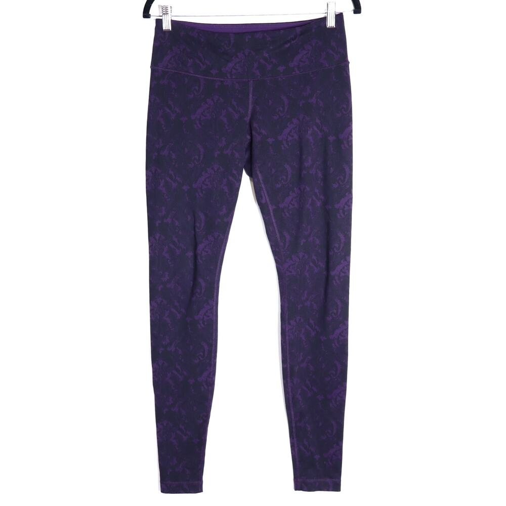 LULULEMON Wunder Under Leggings Full Length Baroque Deep Zinfandel Women's 8
